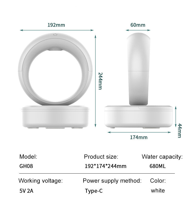 Humidificateur d'air anti-gravité,