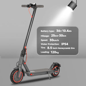 350W Adult Electric Scooter 36V 10.4Ah Escooter Kick Scooter Support Tuya APP Lightweight Long Range 30km Scooter EU Warehouse