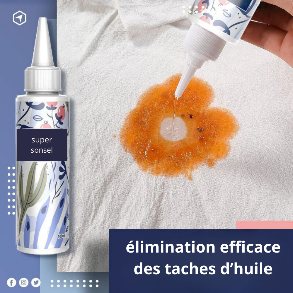 𝐒𝐔𝐏𝐄𝐑 𝐒𝐎𝐍𝐒𝐄𝐋 : un produit non toxique qui élimine toutes taches sur les tissus.